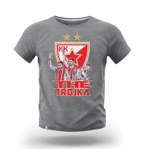 KK Crvena Zvezda majica The Trojka siva