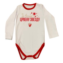BC Red Star baby body long sleeve I love CZ 