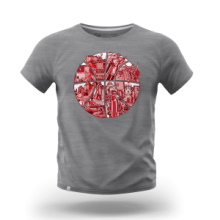 BC Red Star T-shirt Motif grey